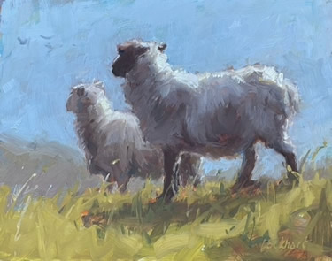 Lynne Lockhart painitngs at Station Gallery