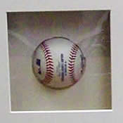 framed Chase Utley signed baseball & cap at Station Gallery