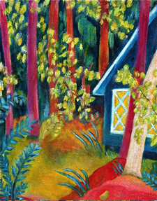  Cabin in the Woods I by  Emily Bissell Laird 11 x 14 oil
