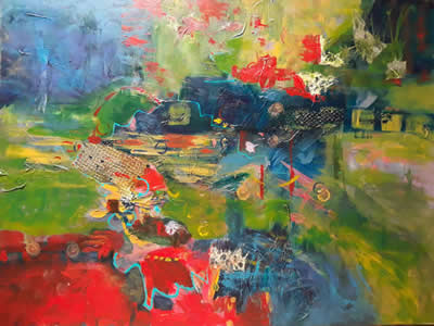 Shirley Rigby paintings at Station Gallery