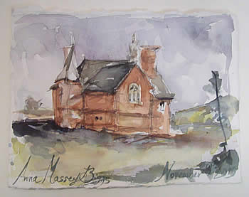 Anna Massey Biggs watercolors at Station Gallery