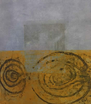 Mitch Lyons clay monoprints at Station Gallery